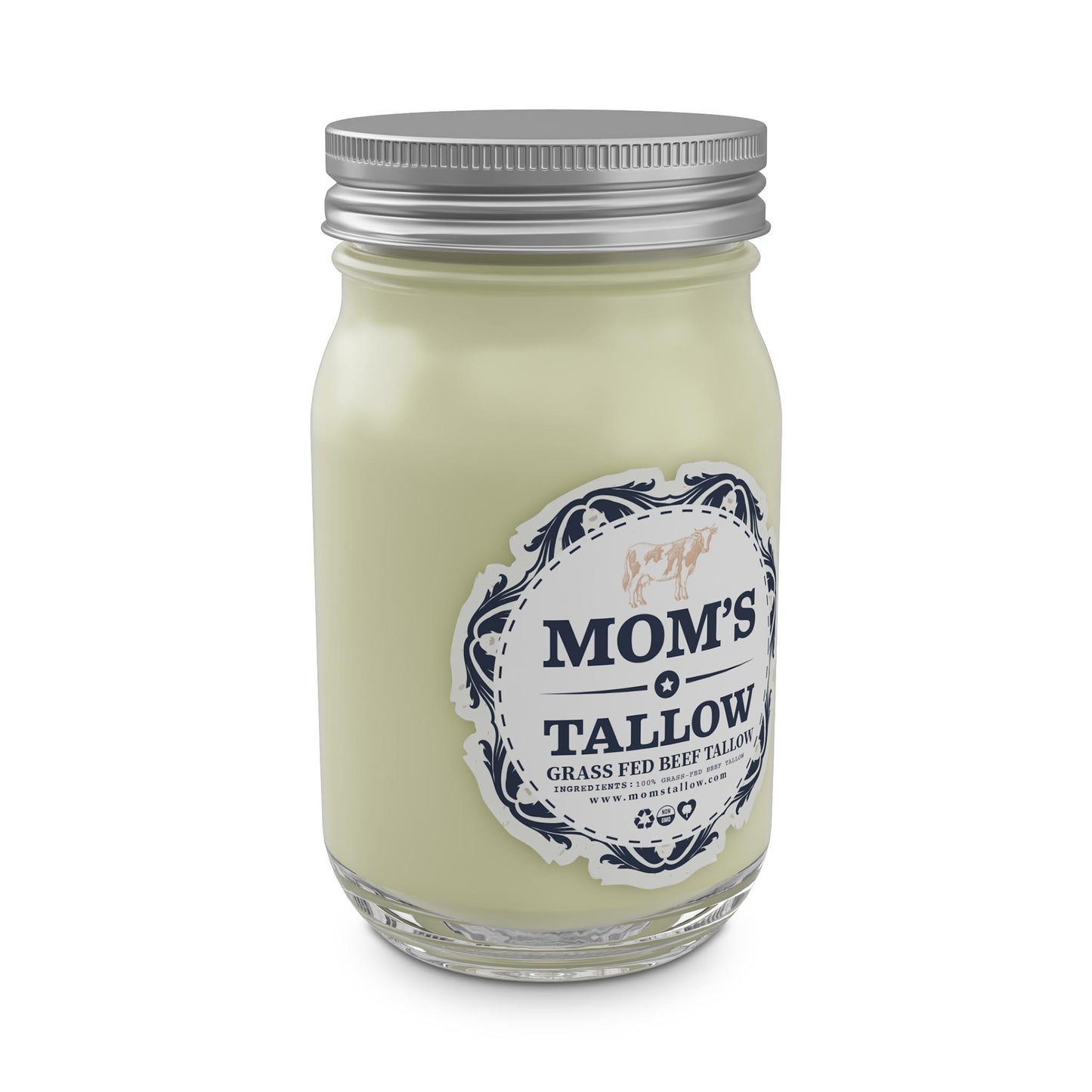 100% Grass-Fed Beef Tallow infused with Organic Wild Oregano Oil