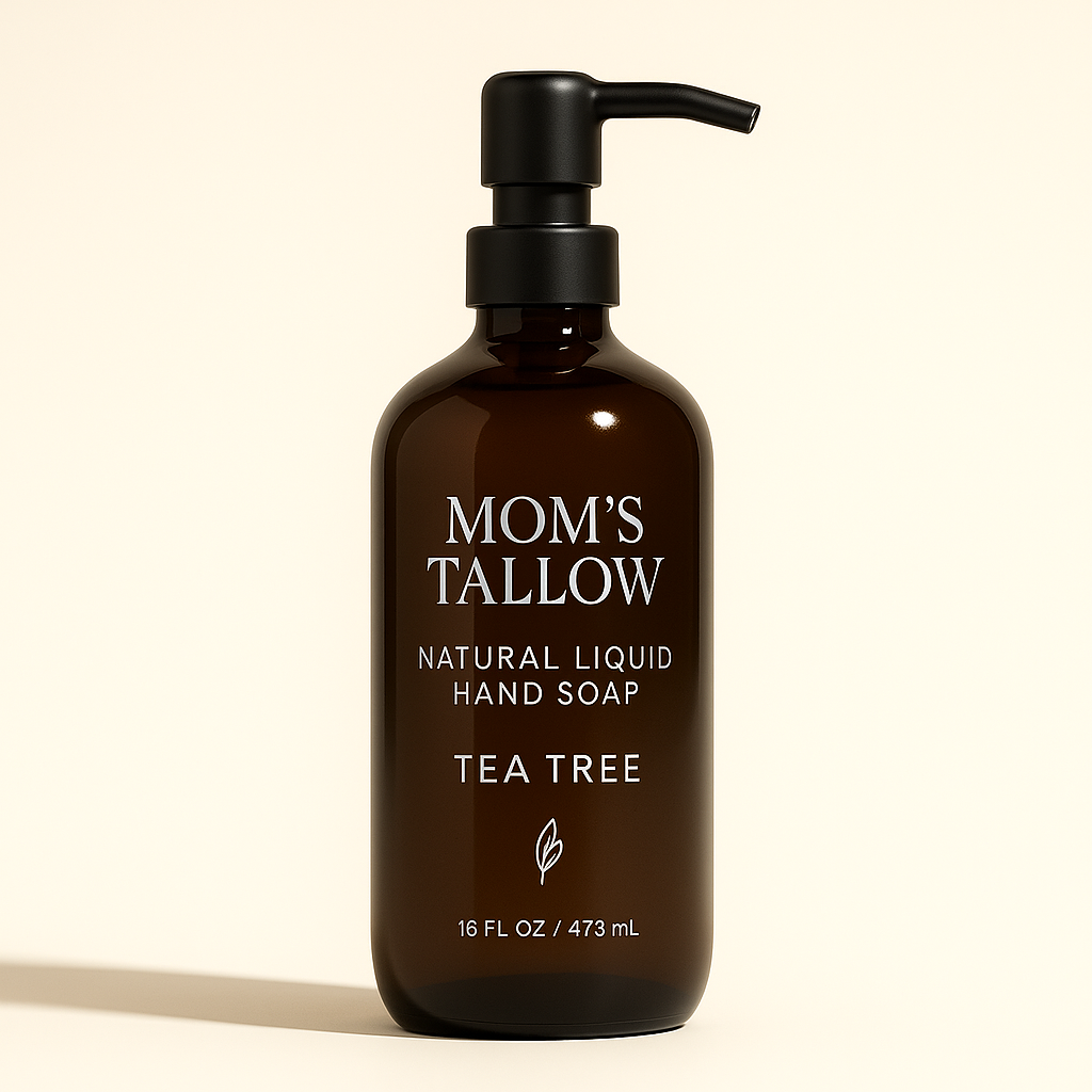 Tallow Liquid Hand Soap (16 oz amber glass bottle)