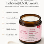 Mom’s Tallow Vitamin Body Lotion for lightweight daily hydration, fast absorption and soft smooth skin