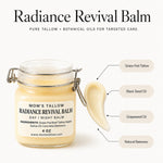 Mom’s Tallow Radiance Revival Balm with grass-fed tallow, black seed oil, grapeseed oil and natural beeswax