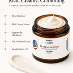 Mom’s Tallow Raw Honey + Tallow Face Cream for deep hydration, skin barrier support and dry sensitive skin