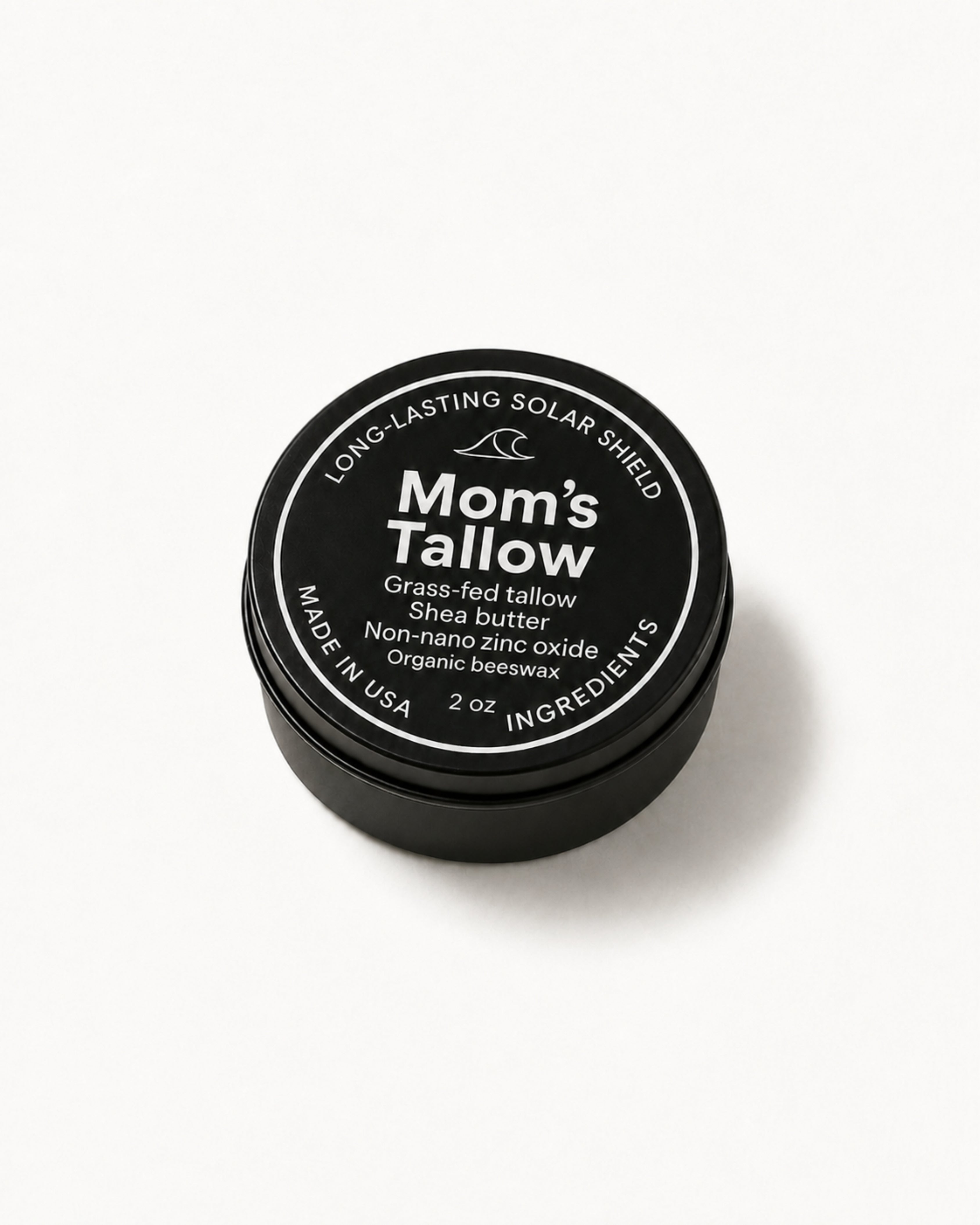 Mom’s Tallow Long-Lasting Solar Shield with grass-fed tallow, non-nano zinc oxide, shea butter and beeswax – 2 oz