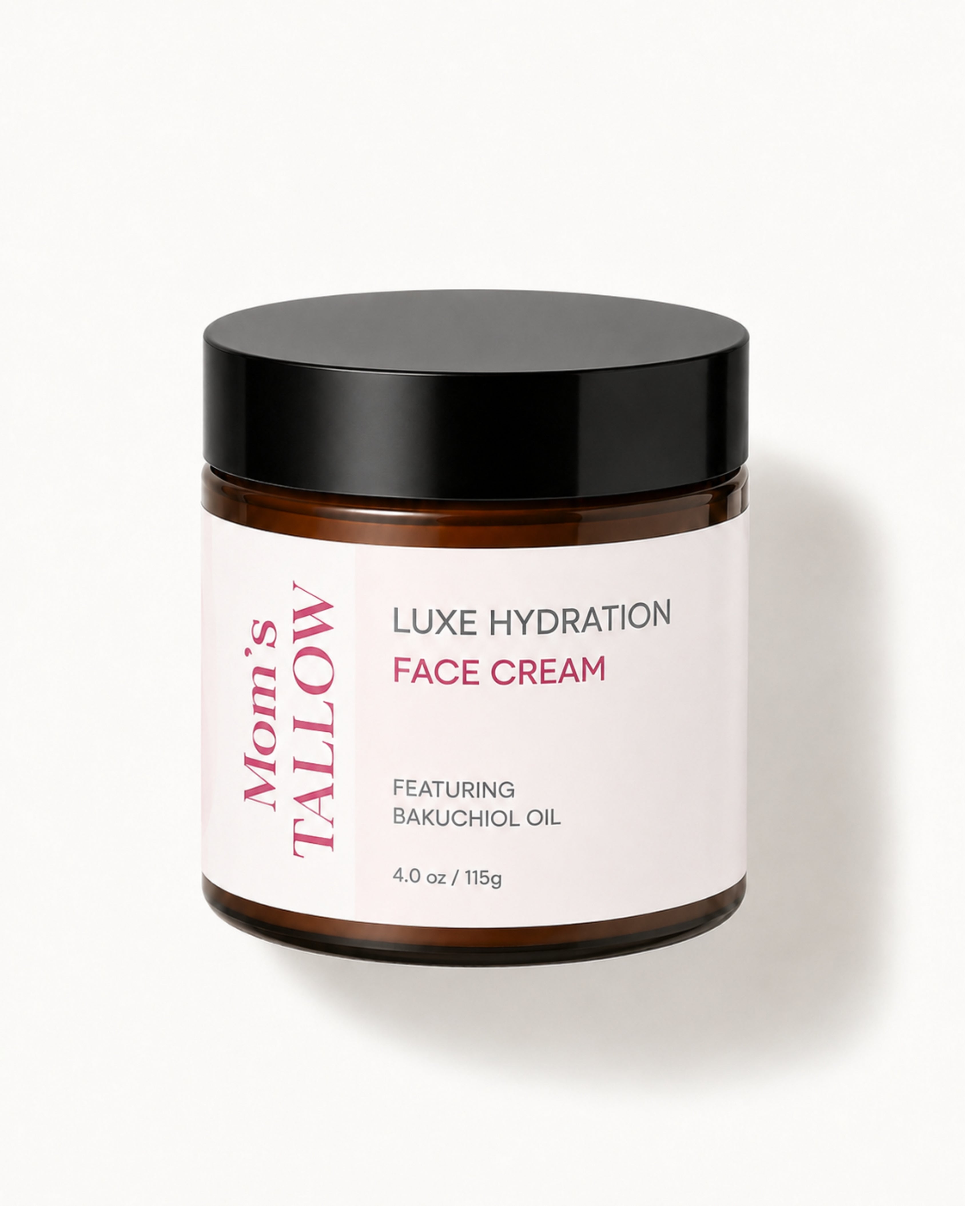 Mom’s Tallow Luxe Hydration Face Cream with grass-fed tallow, bakuchiol oil, shea butter and botanical extracts – 4 oz