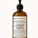Mom’s Tallow Italian Bergamot & Sweet Tobacco Natural Liquid Hand Soap with grass-fed tallow and organic oils – 16 oz