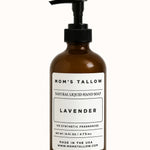 Mom’s Tallow Lavender Natural Liquid Hand Soap with grass-fed tallow and organic oils – 16 oz
