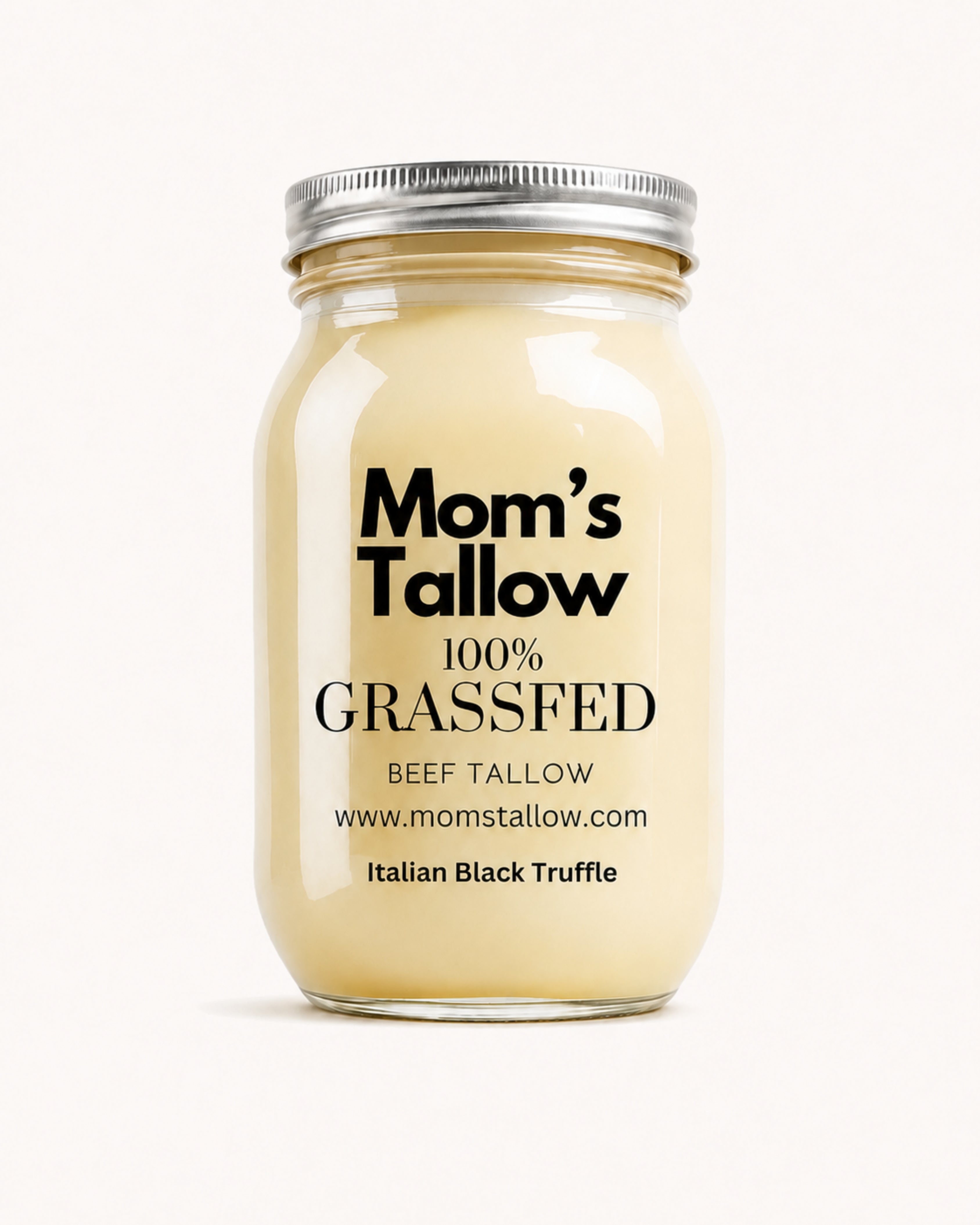 Mom’s Tallow Italian Black Truffle 100% Grass-Fed Beef Tallow for gourmet cooking and everyday kitchen use