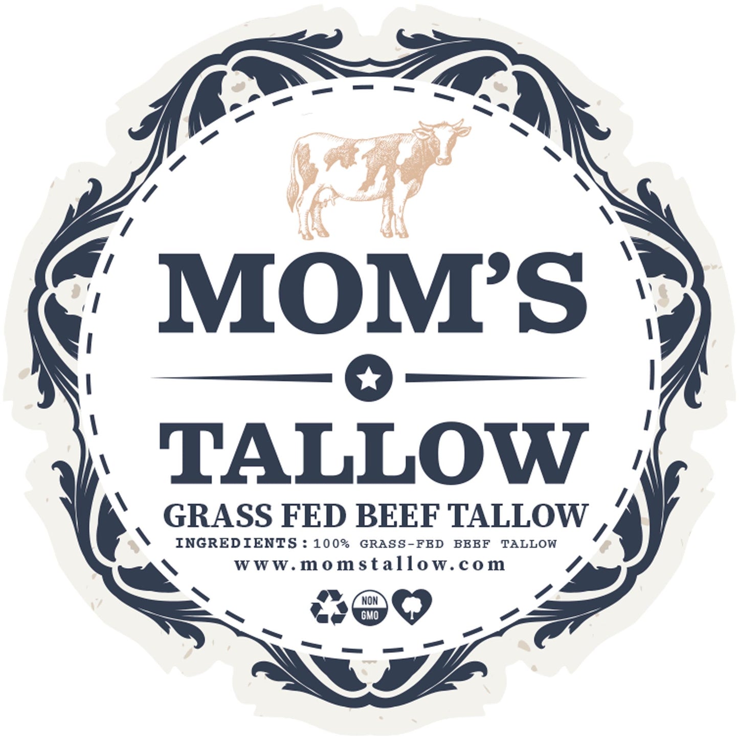 100% Grass-Fed Beef Tallow infused with Organic Wild Rosemary Oil