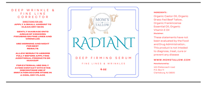 Radiant Deep Firming Serum Wrinkle & Fine Line Corrector (LARGE 4oz NEW)