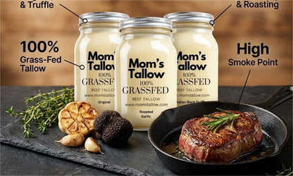 Cooking Tallow: Flavored Super Saver Combo (Original, Imported Black Truffle, Roasted Garlic)