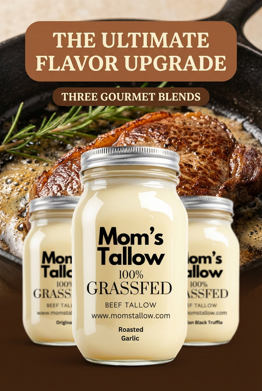 Cooking Tallow: Flavored Super Saver Combo (Original, Imported Black Truffle, Roasted Garlic)