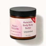 Mom’s Tallow Avocado Body Butter with grass-fed tallow and avocado oil for deep hydration and dry skin – 8 oz