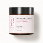 Mom’s Tallow Magnesium Comfort Relief Cream with grass-fed tallow, magnesium oil, grapeseed oil and pomegranate seed oil