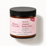 Mom’s Tallow Vitamin Body Lotion Unscented with grass-fed tallow and vitamins A, C and E – 8 oz
